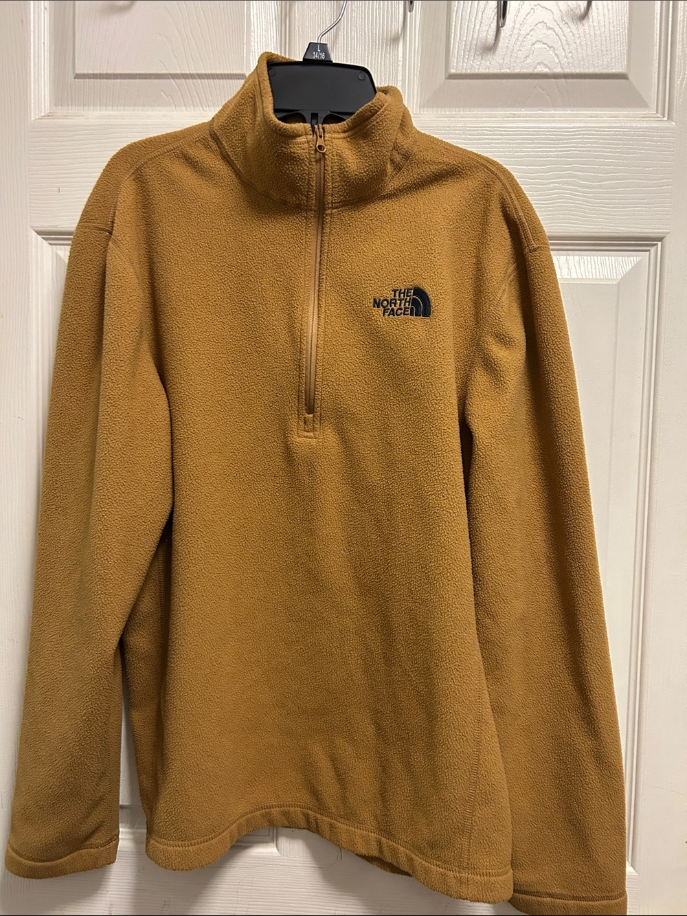 The North Face Men’s Zip-Up Fleece Pullover - Mustard Brown
